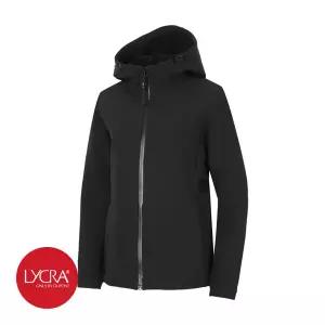 제옥스 여성 스포츠 웜 시그니처 트랙수트 후드 자켓(피치기모 / 라이크라) 블랙