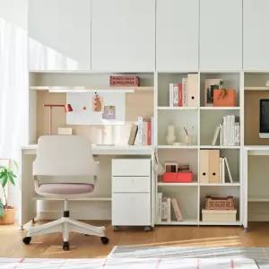 한샘 티오 일자책상세트 Full Package (6단 1200, 깊이 75cm)