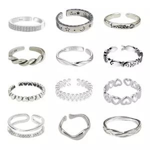 랑데시아 반지 실버 925 은 SILVER 패션 데일리 스마일 하트 꼬임 오픈반지