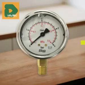 정밀한 압력계 10bar 수압 측정기 압력게이지 현장용 계측기 공구 부품 정밀 아날로그 체크 설비 공기압