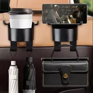 (디자인 본품)차량용 뒷자석 컵홀더 음료거치대 트레이 멀티송풍구 헤드레스트 트레이