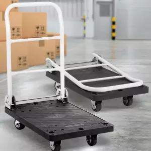 저소음 접이식 카트 소형 블랙 폴딩 식당 손수레 이동용 끌차 그루마 이동