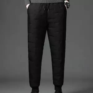 [하프클럽/]방한 패딩 바지 조거 팬츠 기모 블랙