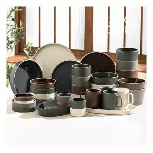 [한정기획]윤도자기 차곡 4인 34P 그릇세트(전자렌지/식세기/오븐 사용가능) 국산 혼수식기 집들이선물 신