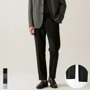 (28~40숏/기본) 남자 뒷 밴드 슬랙스 링클프리 스판 정장 바지 빅사이즈 4컬러 3911-4911