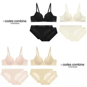 코데즈컴바인이너웨어 노와이어 베이직 브라+팬티X2 SET 4종택1 (CEWBRBP162BK
