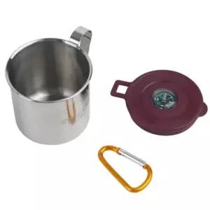 캠핑 등산컵 스텐 머그 나침반 휴대용 걸이 1호