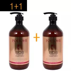 2개구성~ 폴톤 SOS 프리미엄 트리트먼트 1000ml (대용량) /손상된큐티클층을보호/손상모발위한전처리후처리 둘다가능/ 동방코스메틱 정품