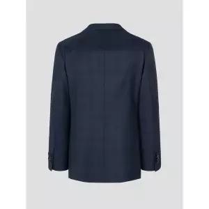 [로가디스] [COUTURE] ZEGNA 울 실크 체크 루즈 핏 수트 재킷  네이비 (RX6201R06R)