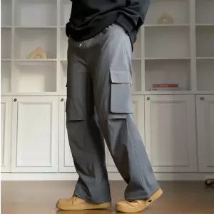남성 와이드 팬츠 루즈핏 파라슈트 조거 남자 카고 팬츠 워크 스판 캐주얼 트레이닝 츄리닝