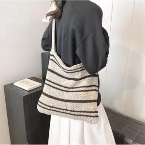 줄무늬 니트 에코백 여자 여름 뜨개 가방 30대여성가방 20대인기가방