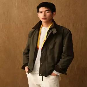 헤지스 남성 26SS 카키 숏 헌팅 자켓 HZJU6A206K3