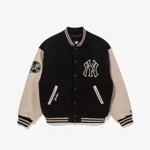 뉴에라 NEW ERA 키즈 뉴욕 양키스 패치드 바시티 자켓 재킷 블랙14856279 438938