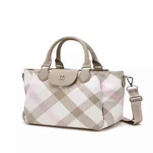 [ 여성] [26SS] DNGF6E905P2 ONLINE EXCLUSIVE 핑크 플랩 빅체크 자가드 토트백