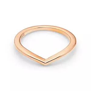 186314 샤이닝 위시본 로즈 반지