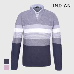 [INDIAN] 한기장 이중에리 폴로 니트_MITBP4SC421