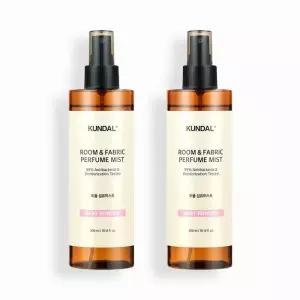 | 쿤달 | 퍼퓸 룸 앤 패브릭 섬유탈취제 300ml 2구 세트 (베이비파우더) 옷냄새제거 천연탈취제 방향제 실