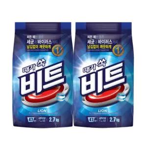 비트세제 때가쏙비트 가루세제 2.7kg 2개