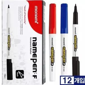 모나미 네임펜F 중간글씨용 (12개입) 유성 필기