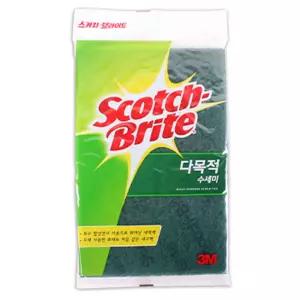 (set)3M 다목적수세미(AL-345) 10개 다용도 양면 주방용 설겆이 업소용 청소 적수세미 초록스펀지