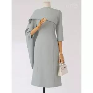 [하프클럽/윈]UNE드레이프패널 럭셔리원피스