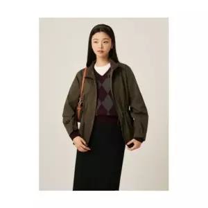 매장정품 빈폴 BEANPOLE LADIES 반넥 사파리형 헌팅 점퍼 카키 (BF5939C02H) BF5939C02H 213420