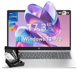 HP 2026 17인치 노트북, 16GB RAM 512GB SSD Windows 11 Pro, 인텔 코어 i3-N305, 17.3인치 FHD IPS, 최대 9.5시간 배터리 수명