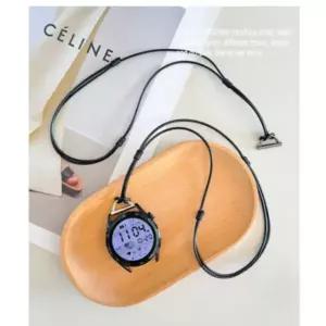 갤럭시워치 목걸이 스트랩 호환 블랙실버 줄