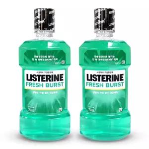 리스테린 후레쉬버스트 스피어 민트향 입냄새제거 구강청결제 가글 750ml 2개