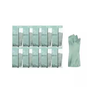 [너만아는잡화점]코멕스 면코팅 고무장갑 민트 대(L) x 10켤레