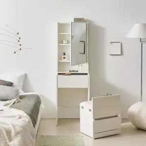 보루네오 마르체 루아 수납 거울 틈새 화장대 세트 (거울/스툴포함) BGW339