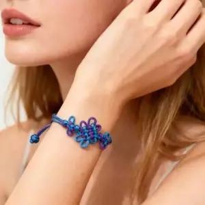 한국 전통 국화 매듭 팔찌 외국인 친구 선물 굿즈 프리 사이즈 실팔찌 커플 잇템