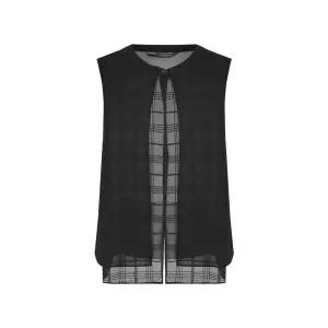 [크로커다일레이디]크로커다일레이디 라운드 밴드넥 제천끈 덧장 여름 베스트_CLEMVT102