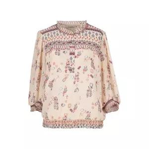 [크로커다일레이디]크로커다일레이디 블루종 프린트 블라우스_CLEMBL115