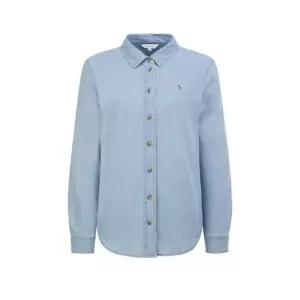 [백화점정품] 26년NEW 헤지스레이디스 HAZZYS [26SS] 데님 베이직 셔츠 HSSH6AC10