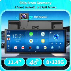 이미지본 M70 11 4인치 4G 안드 14 8 128GB 블랙박스 8코어 무선 카플레이 오토 분할 화면 원격 모니 차량용 DVR