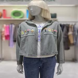 [베네통][베네통] 베네통 린넨 블렌드 자수 후드 니트 가디건 BAKC14511 (P003767091)