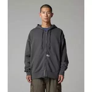 매장정품 디키즈 DICKIES 가먼트 다이드 베이직 후드 집업 Charcoal DIKU252LRZH001CC 132879