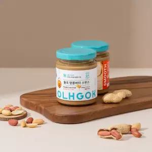 옳곡 100% 무첨가 땅콩버터 200g 스무스 크런치 피넛버터 땅콩잼