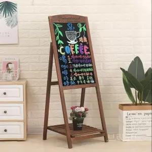 식당용 메뉴판 블랙보드 양면 스탠드 이젤 흑칠판 반원 높이조절 대형 업소