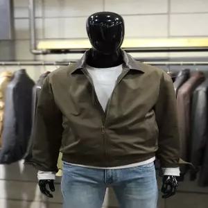 [빠니깔레][빠니깔레] 인조가죽배색 카키브라운 카_라집업자켓 m-rcjp07kb (P003767259)