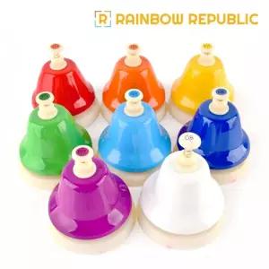 PV 핸드 터치벨/장난감/놀이/핸드벨/돌봄/교실/레인보우/리듬/악기/방과후/수업/학교/손핸드벨/어린이집/