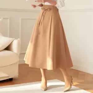 [시크라인] (~XXL까지) 브리올 사이드포켓 롱 스커트 봄 가을 하객룩 오피스룩 모임룩 격식룩 빅사이즈