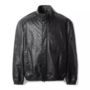 [롯데백화점]시리즈 크랙 레더 스탠드넥 블루종(SAUDS25501BKX)