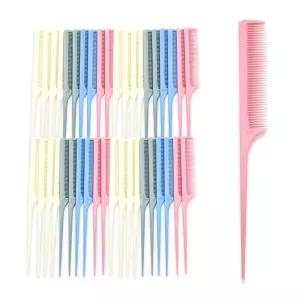 꼬리빗 머리 헤어 커트 컷트 염색 미용실 휴대용 40개/스타일링/브러시/디자인/빗질/머릿결/모발케어/두피