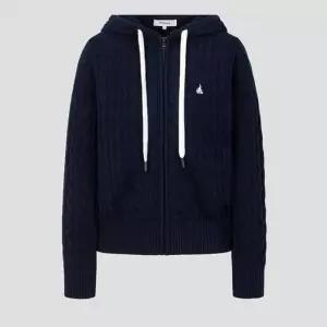 [백화점 정품] 빈폴 레이디스 코튼 케이블 후드 집업 - 네이비BF615AC01R