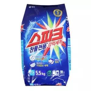 세탁 가루 세탁기 빨래 세제 스파크 찬물 5.5 kg 대용량 가루비누