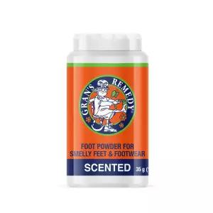 그란의 레미디 향이 나는 발 파우더 - 효과적인 냄새 제거제 및 신발과 발을 위한 수분 흡수 신발 탈취제