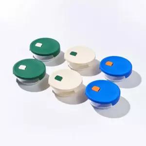 알레보 디엣지 플러스 전자레인지 내열유리 유리밥용기 냉동밥보관용기 380ml 6P 1세트