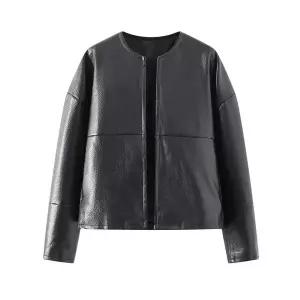 [하프클럽/카라]KARRA (77까지)절개페이크레더자켓_A6S0068